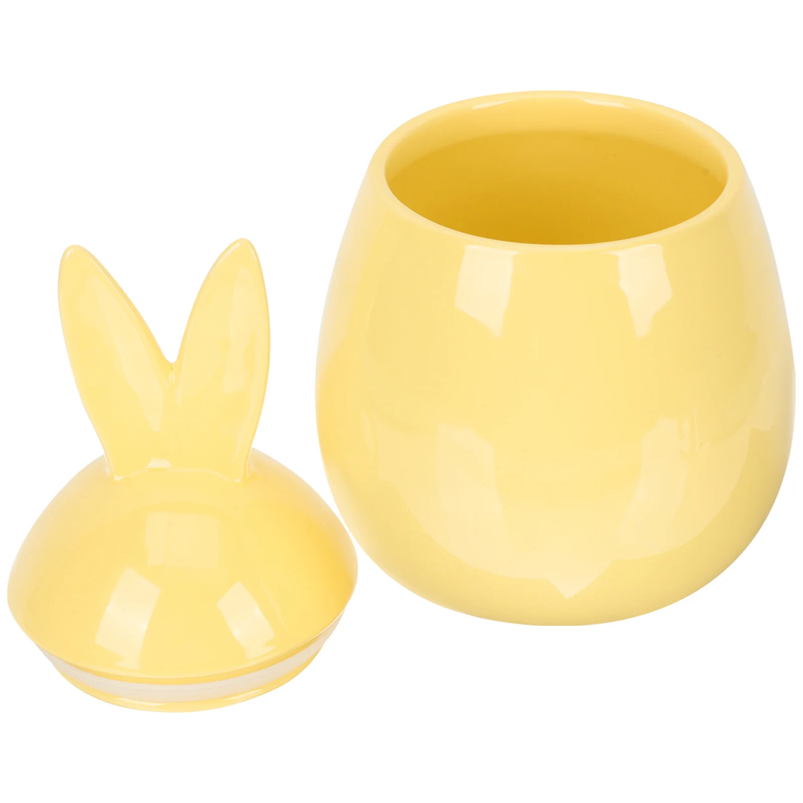 

Ceramic Easter Rabbit Jar Sealed Tea Leaves Container Practical Home Accessory for Small Item Storage Multi Use