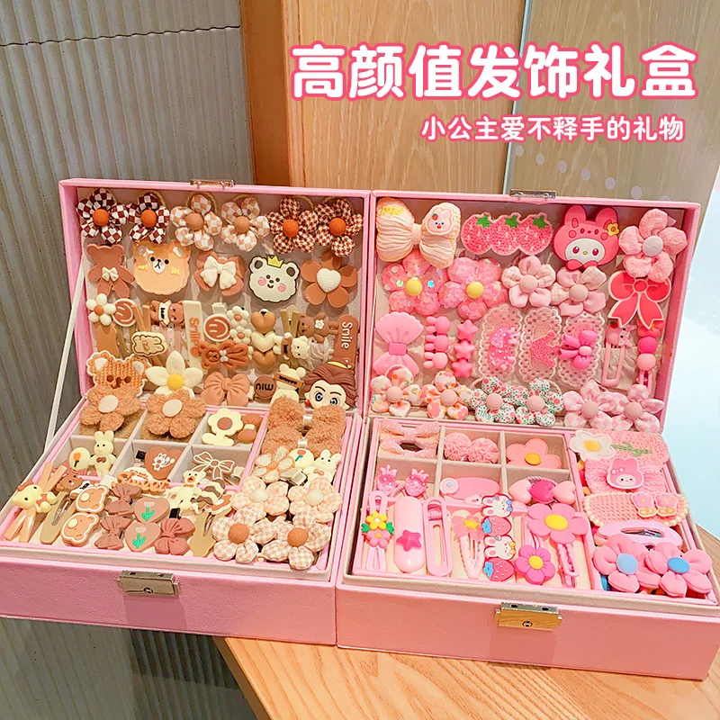 Sanrio Meileti Girl Hair Accessories Set Gift Box Children'S Jewelry Box Hairpin Christmas Gift Birthday Children'S Day Gifts