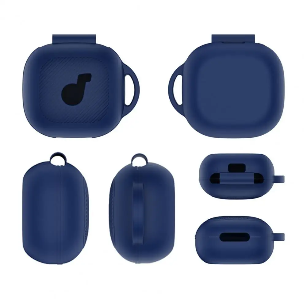 Silicone Earbud Case Impact-resistant Earbud Cover Protective Silicone Earbuds Case Cover with Carabiner for Soundcore C30i