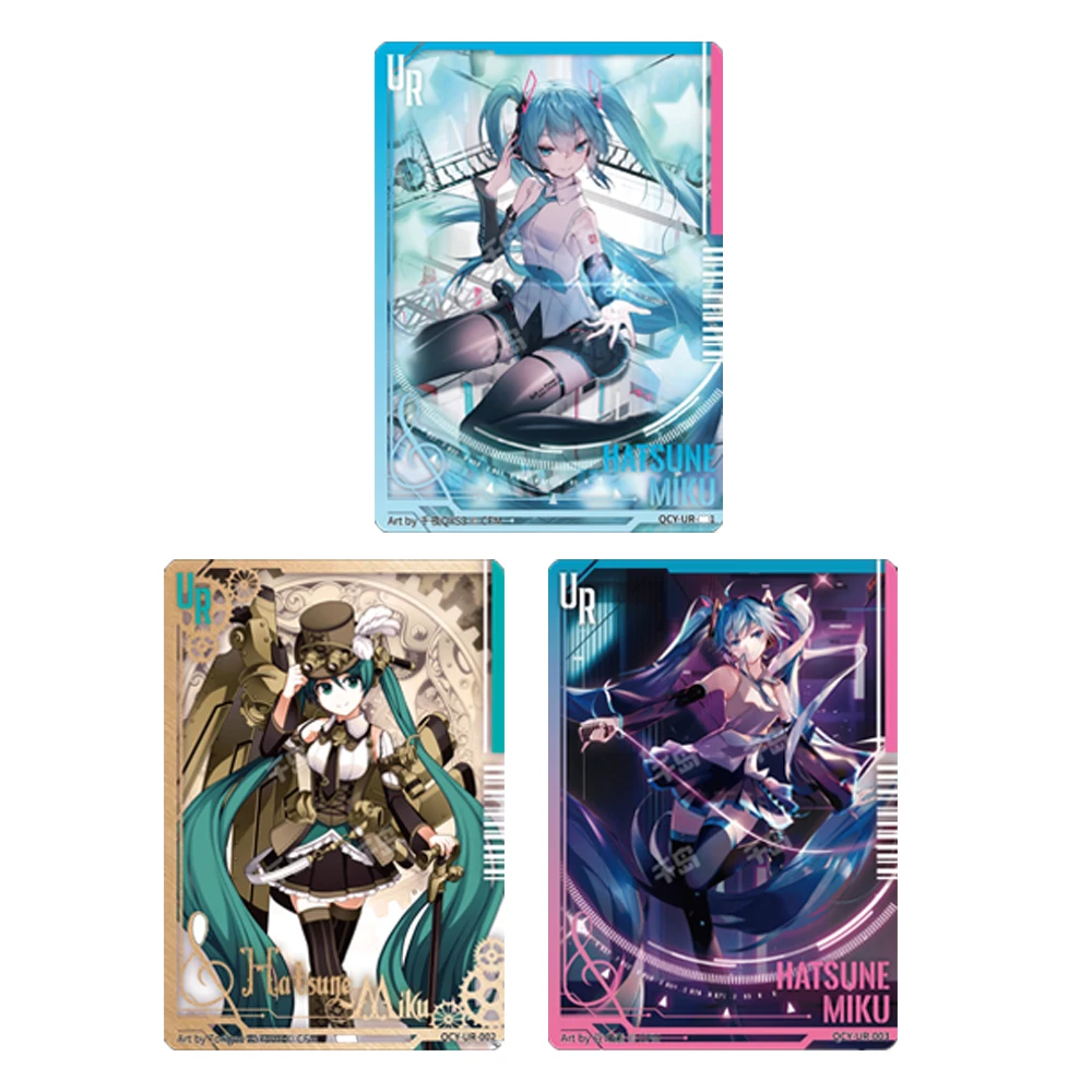 KAYOU Hatsune Miku OR UR MTR Kagamine Len mekio Shine the stars Refractive brilliance Boys collectible cards holiday gifts