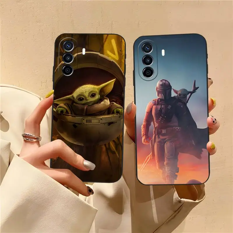 

The M-MandalorianS Baby YodaS Phone Case For Huawei P50Pro P40 P30 P20 P10 Plus Lite Pro Y5 Y6 Y7 Y8 PSMART 2019 2020 Cover