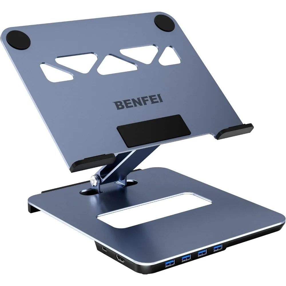 Ergonomic Laptop Stand with USB C Docking Station