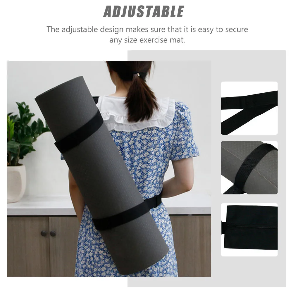 

1Pcs Yoga Mat Carrying Strap Adjustable Oxford Cloth Sling for Secure Rolled Exercise Mat Convenient for Gym Workout