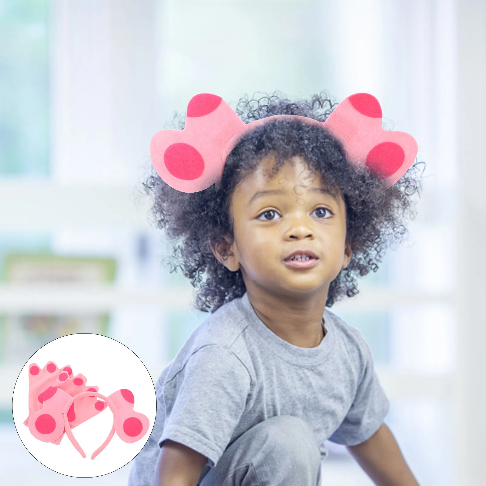 

Dog Headband Puppy Costume Furry Animal Ears Halloween Cosplay Accessories Soft Comfortable Kids Party Wear Adjustable Cute