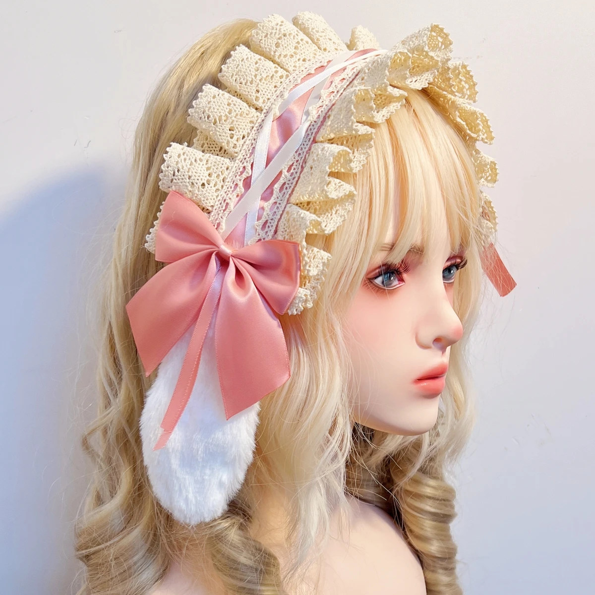 Rabbit Ear Bow-tie lolita hair orita hair accessories lolita soft girl cute KC rabbit ears detachable