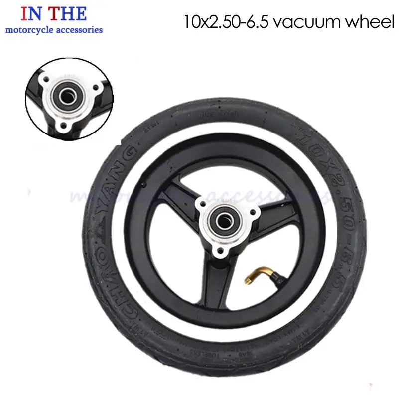 

Durable 10x2.50-6.5 vacuum wheels for electric scooters, suitable for replacing anti-skid wheels on 10 inch scooters