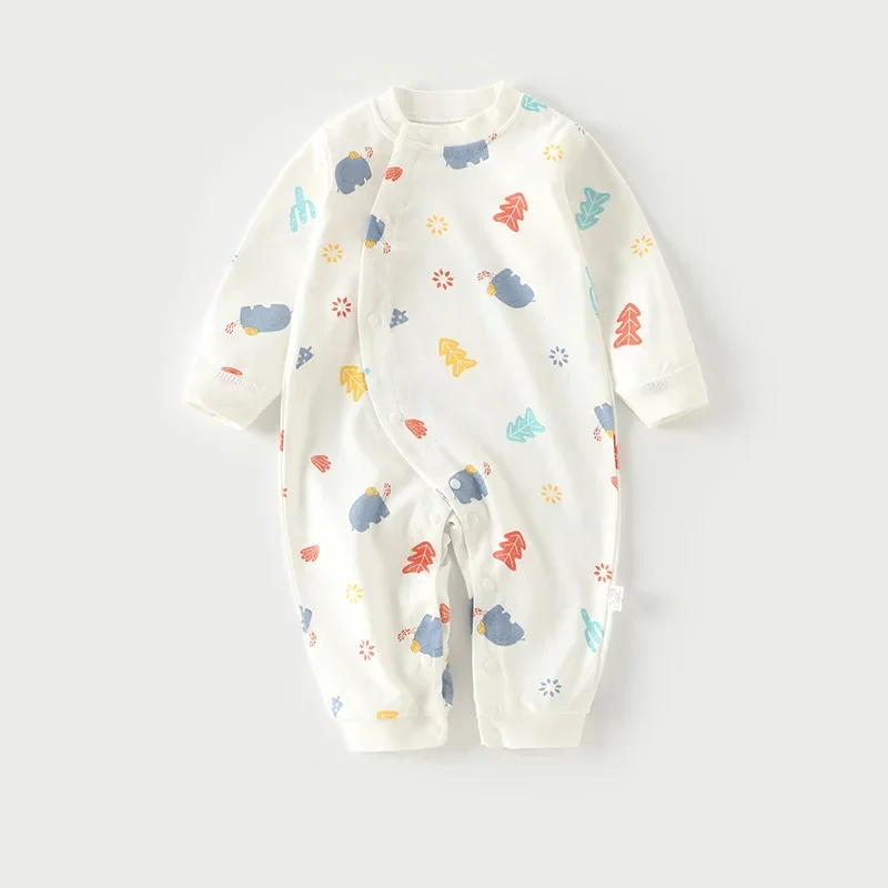 Newborn Baby Bottoming Climbing Clothes Autumn Pajamas Super Cute Baby Bodysuit Spring and Autumn