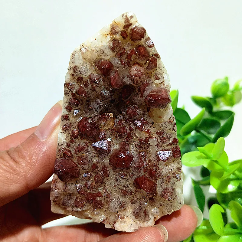 AA Natural The Red crystal Partiche Tower Stone Druzy Wand Point Meditation Spiritual Healing Crystals Feng Shui Room Decortion
