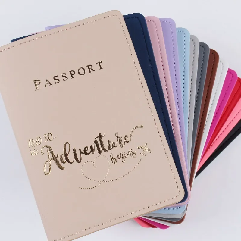 1PC Ticket Passport Holder Letter Pattern Passport Covers Men Travel Passport Protective Cover Women ID Credit Card Holder Case