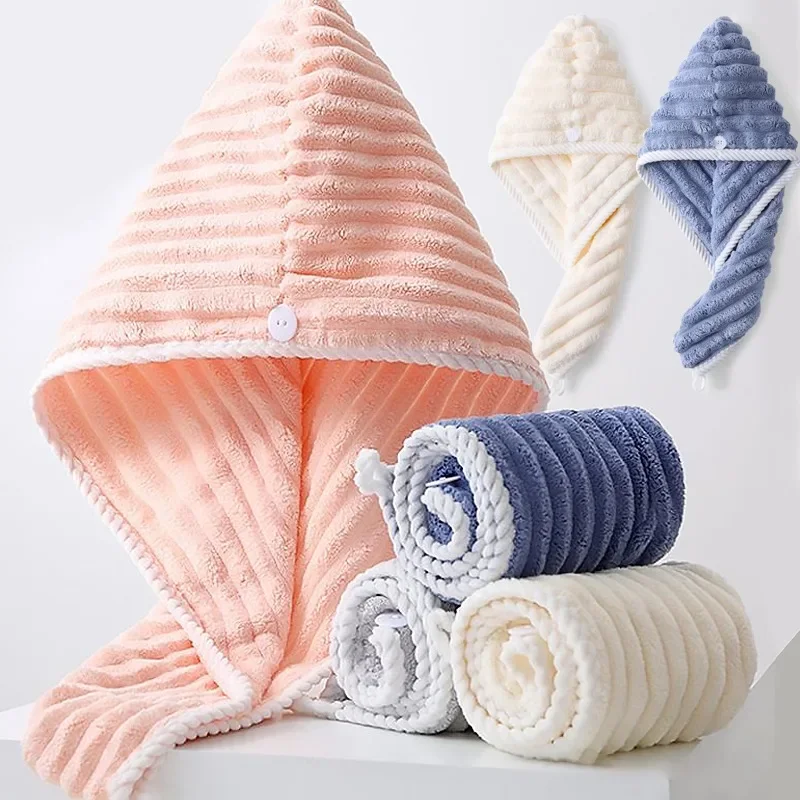 Pañuelo en la cabeza grueso y súper absorbente, gorro para el cabello seco, gorro de secado rápido para limpiar el cabello, toalla de secado rápido, buena absorción de agua