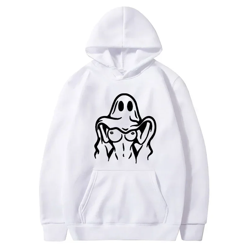 2024 New Spring And Autumn Fashion Hoody Female Ghost Printed Trend Brand Men's Comfortable Hoodies Hip Hop Streetwear Pullover