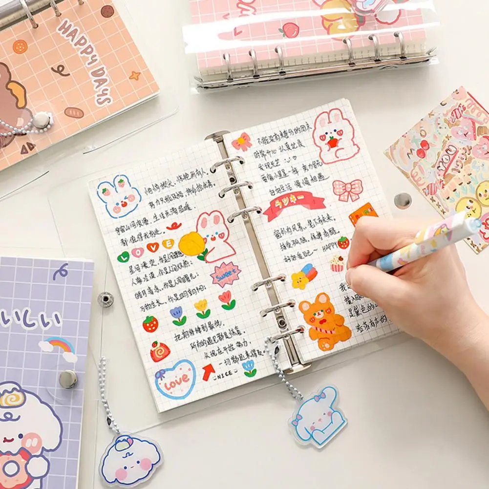 1 Set Exquisite Diary Notebook 100 Sheets Planner Book Detachable Donut Bear Dog Cartoon Notebook  Write