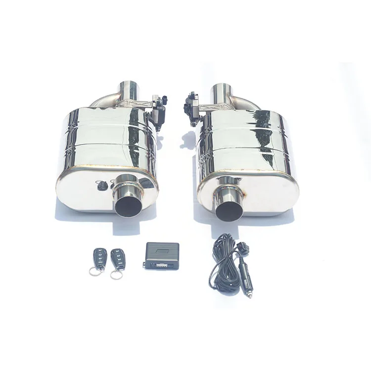 Universal Car Cutout Exhaust 1 Inlet 1Outlet Electronic Valve  Muffler  With Two Muffler and Remote Control
