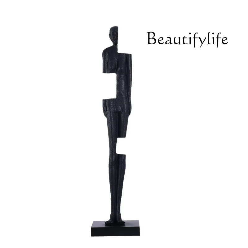 Postmodern abstract figure art sculpture hotel sales department entrance light luxury large fiberglass floor ornament