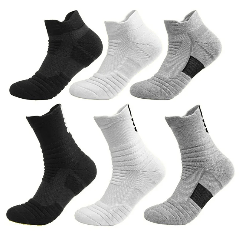

Men's Cycling Sport Socks Basketball Running Compression Ankle Sock men Black White Anti-slip Bicycle Mtb Cycling Sock 1-20 Pair