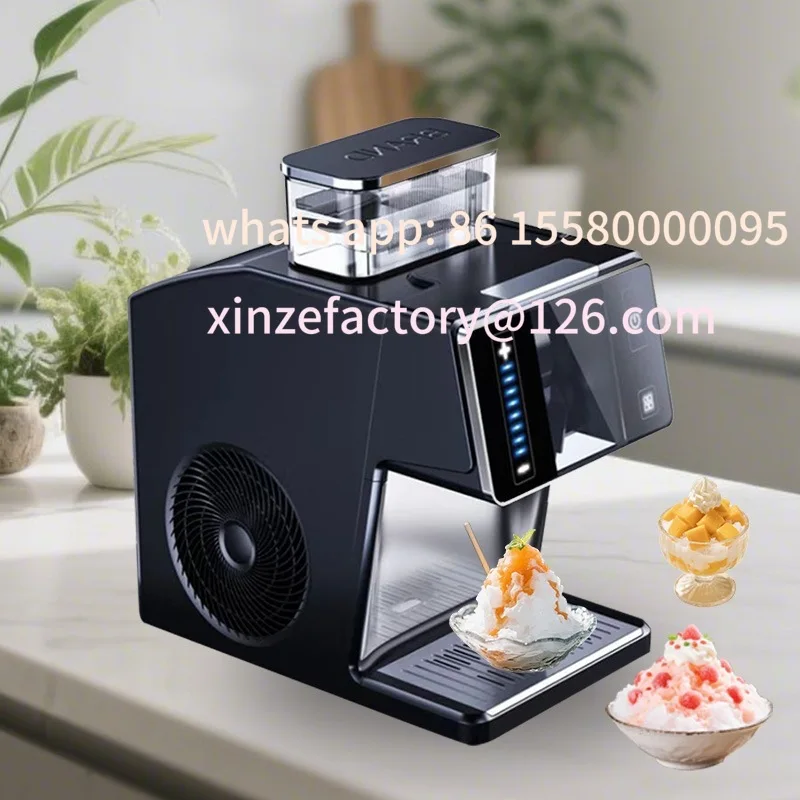 

Настраиваемая машина для снежинок, бытовая машина для льда, небольшой многофункциональный портативный автоматический киоск с низким энергопотреблением, магазин чая с молоком