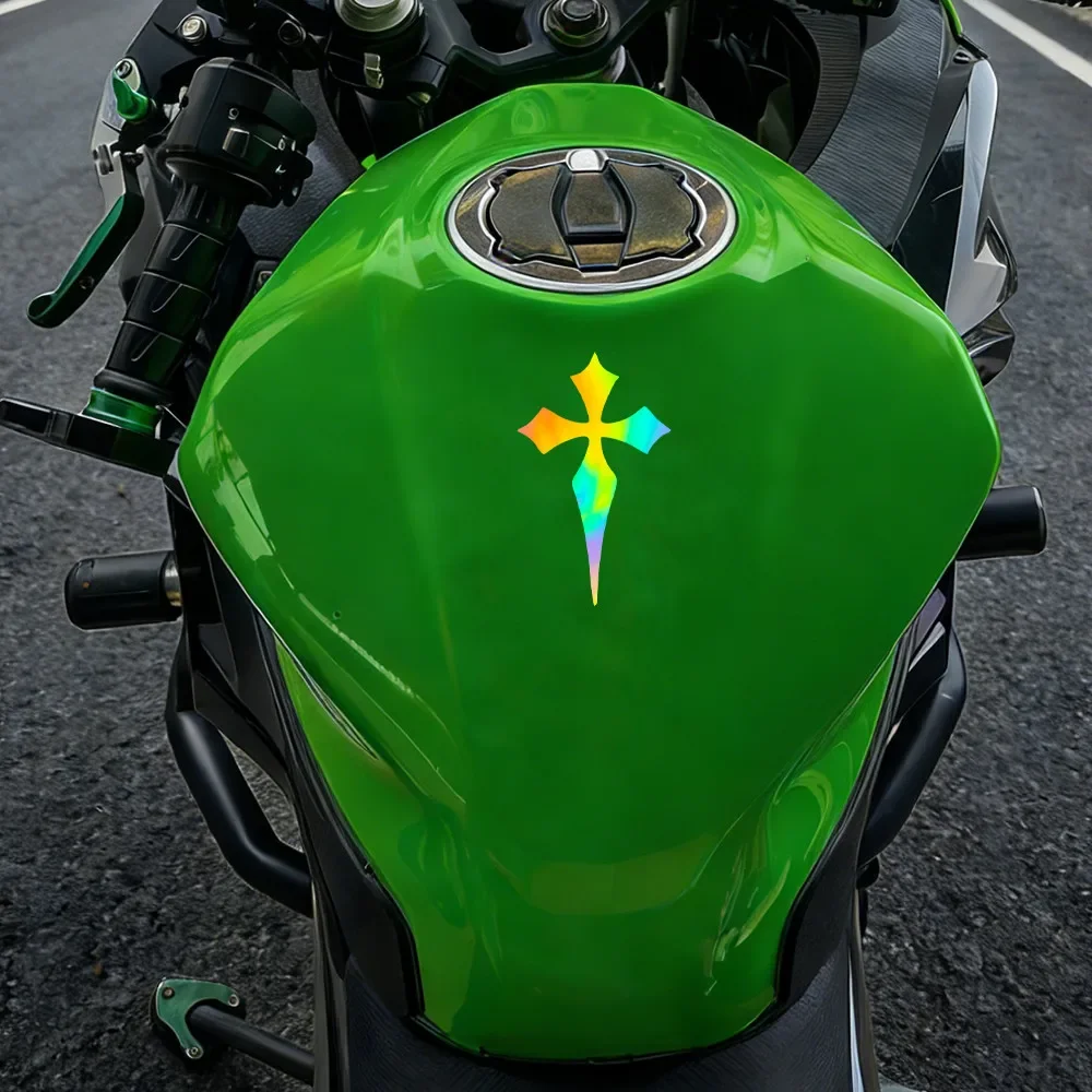 Cross Gothic Decal Waterproof Self Adhesive Vinyl Sticker Motorcycle Tank Fairing Car Bumper Window Helmet Laptop