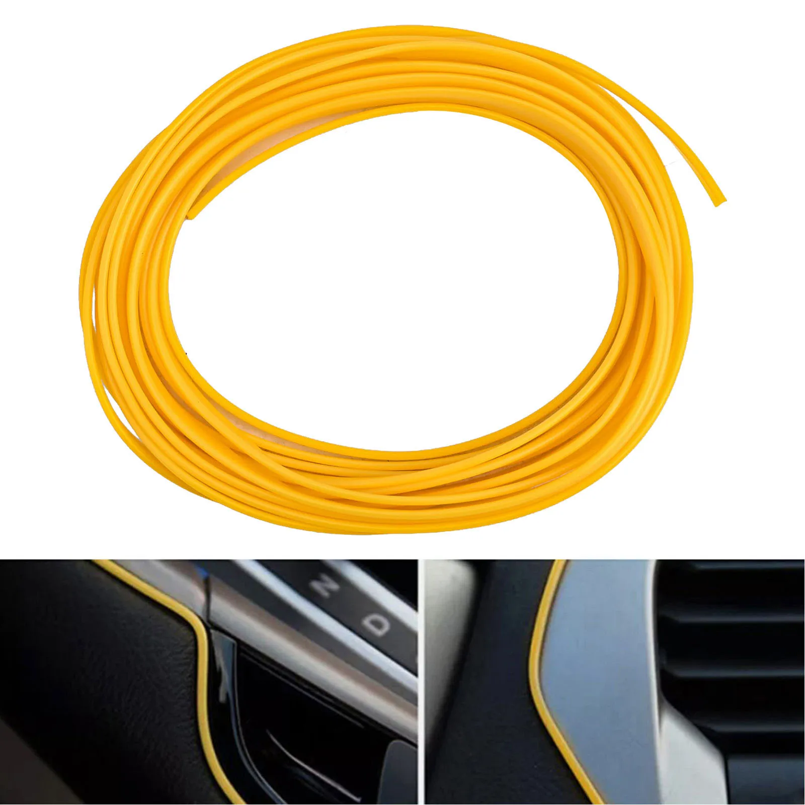 5M Car Moulding Decoration Flexible Strips Car Dashboard Door for edge Insert Trim Styling Interior Decorative Moulding