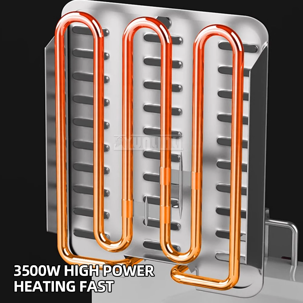 Электрическая фритюрница с двойным цилиндром, 20 л, контроль температуры