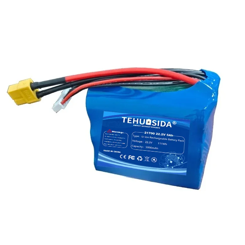 6S1P 21700 22.2V5000mAh Specification UAV Flying Machine Model Battery 21700 High Rate Power Cylindrical Model Aircraft Battery