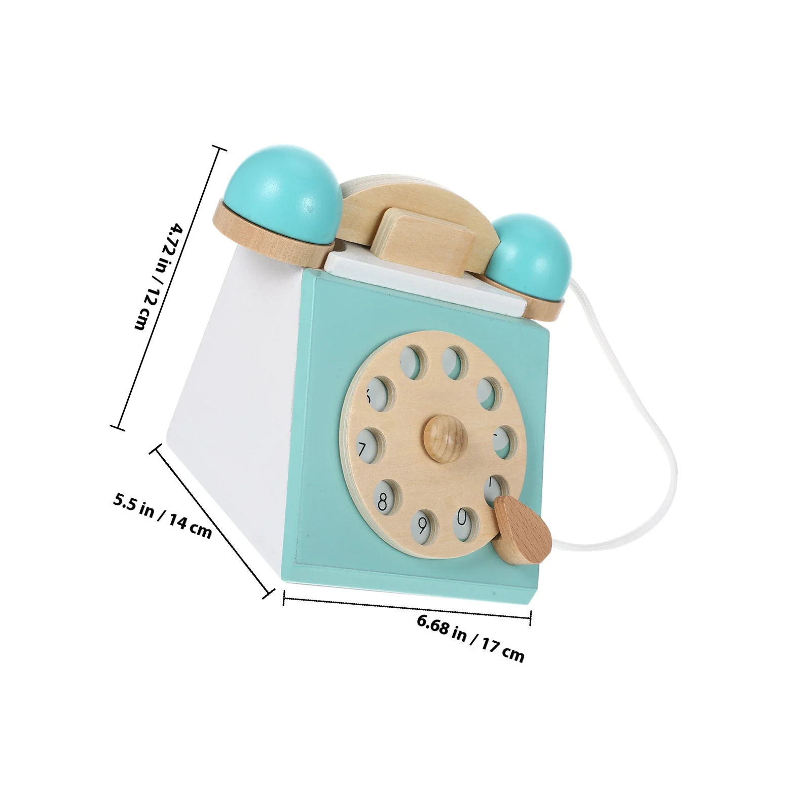 Vintage-Handyspielzeug aus Holz für Kinder, frühe Bildung, kognitive Entwicklung, Rollenspiel, Zahlenerkennungsfähigkeit