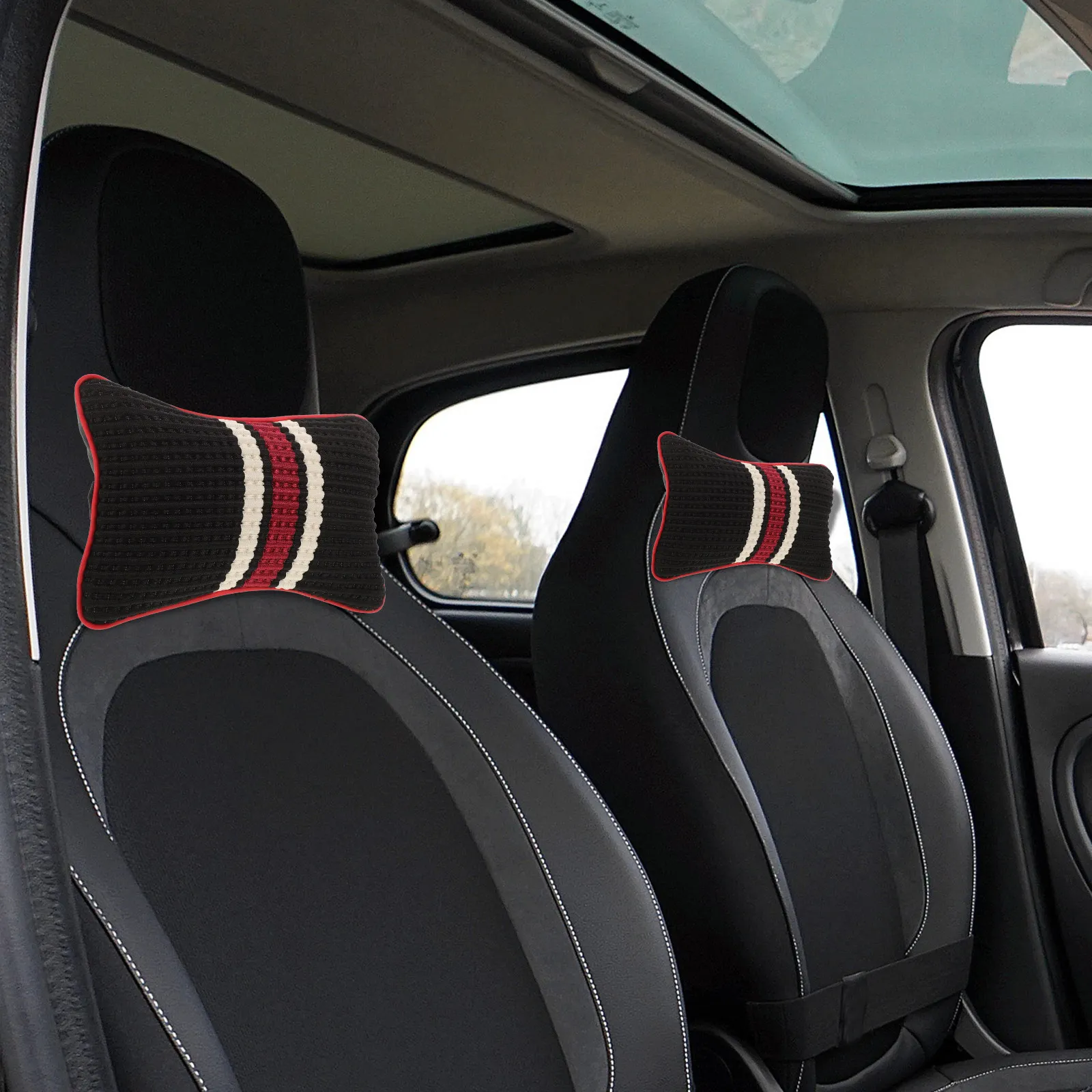 Breathable Car Neck Pillow Ergonomic Headrest Cushion for Driving Comfort Year Round Use Stylish Design Universal Fit Car Seat