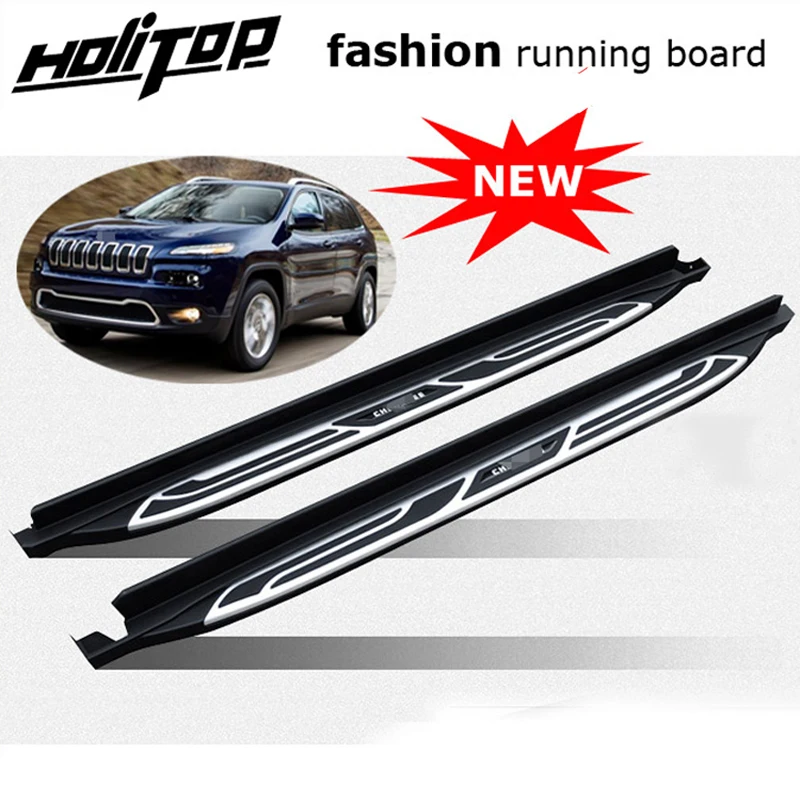 running board side step bar for Jeep Cherokee 2014 2015 2016 2017 2018,three choices,supplied by ISO9001 factory,promotion price