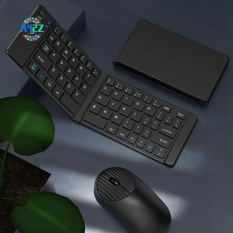 

A42Z-2.4G Wireless Bluetooth Keyboard And Mouse Set TYPE-C Charging Suitable For Mobile Phones And Tablets Folding Keyboard