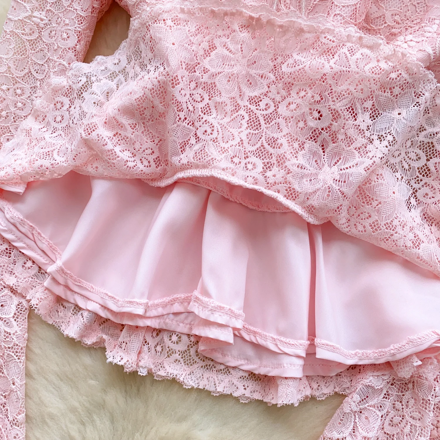 Vintage elegante manga alargamento beading blusa de manga longa moda camisa hotsweet topo fada camisa feminina