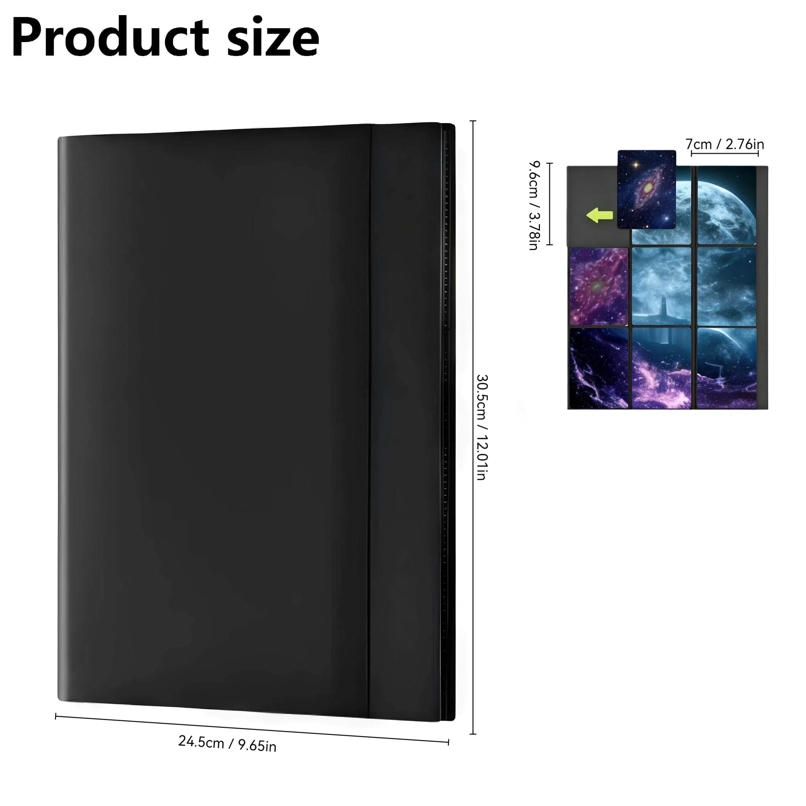 مجلد ألبوم تخزين متين 9/4 جيب، مناسب للعب والبطاقات الرياضية، يمكن أن يحمل 360/160 بطاقة، مع 20 لوحة قابلة للطي - مجلد بطاقات قابل للجمع، صندوق تخزين بطاقات الألعاب، مجلد بطاقات عالي الجودة، حامل بطاقات تذكاري، جامع متعدد البطاقات