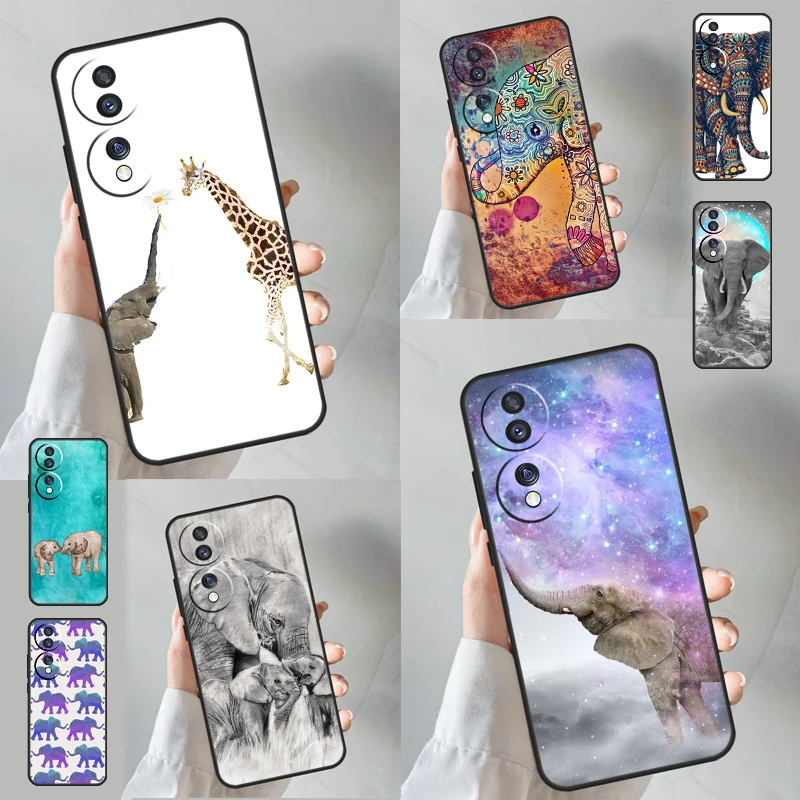 Baby Elephant Case For Honor X9a X8a X6a X7a X6 X7 X8 X9 X9b X8b Honor 70 50 90 Lite Magic 5 6 Pro Cover