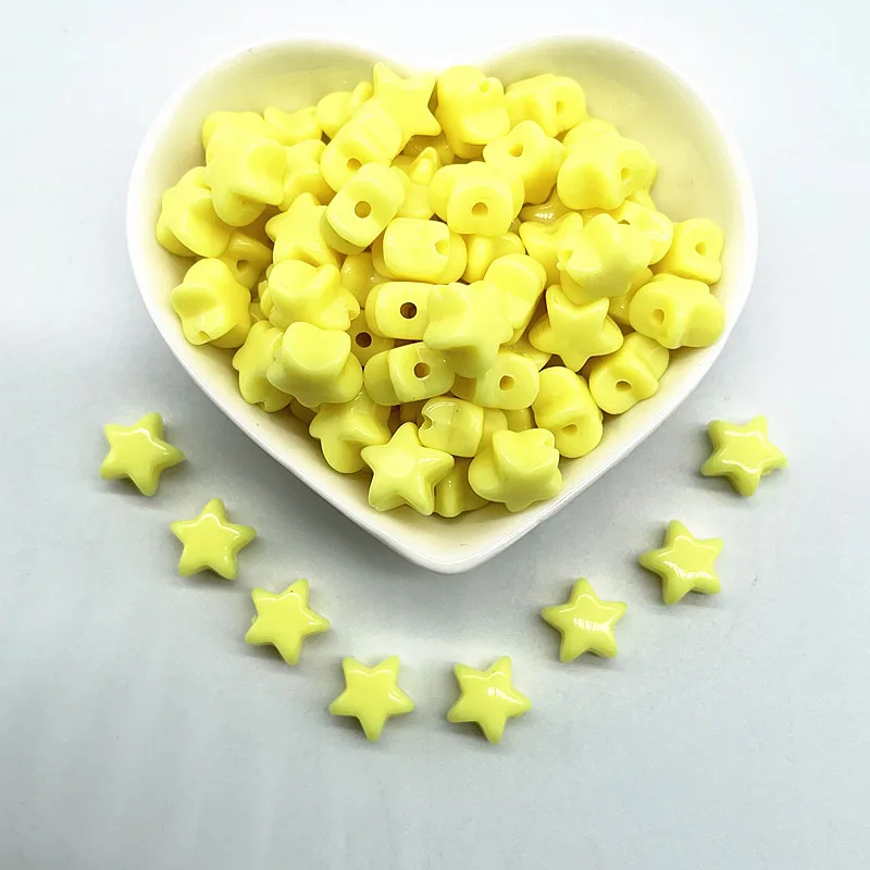 NEW 30pcs12mm Colourful Faceted Five-pointed Star Acrylic Loose Spacer Beads for Jewelry Making DIY Accessories