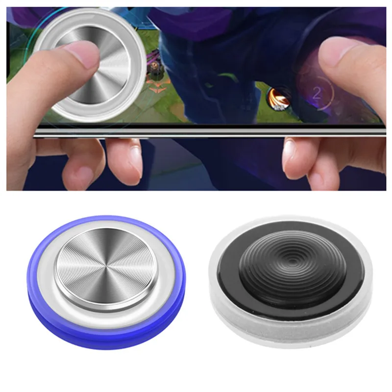 Round Game Joystick Metal Button Controller With Box Easy Chicken Dinner For Mobile Phone Rocker Tablet Android For Iphone