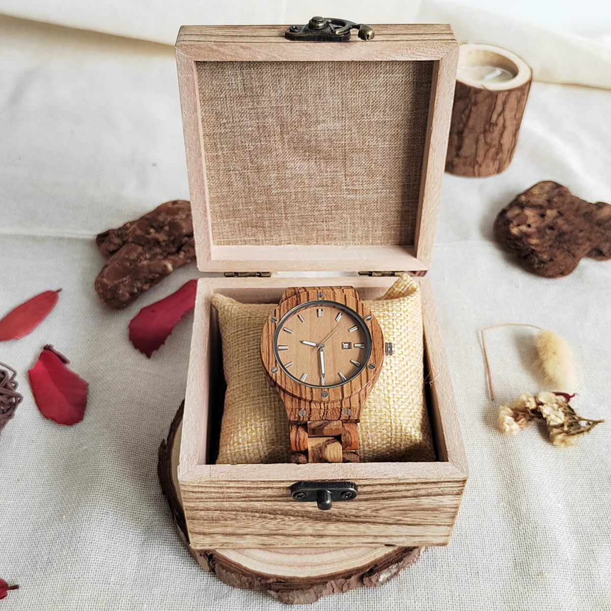 

Wood Watch Men Wooden Mens Wrist Watches Man Clock Fashion Men's Quartz Wristwatches Personalized Anniversary Gift for Husband