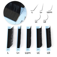 RUJADE L/L+/LC/LD/LU(M)/C/CC/D/DD Curl Eyelashes Silk Black Mink L M Shaped False Individual Classic Lashes Extension Makeup