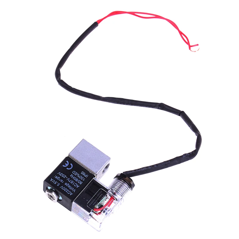 1Pcs Mute Oil Free Air Compressor Air Pump Fittings Unloading Valve Drain Valve Solenoid Valve Carbon Steel