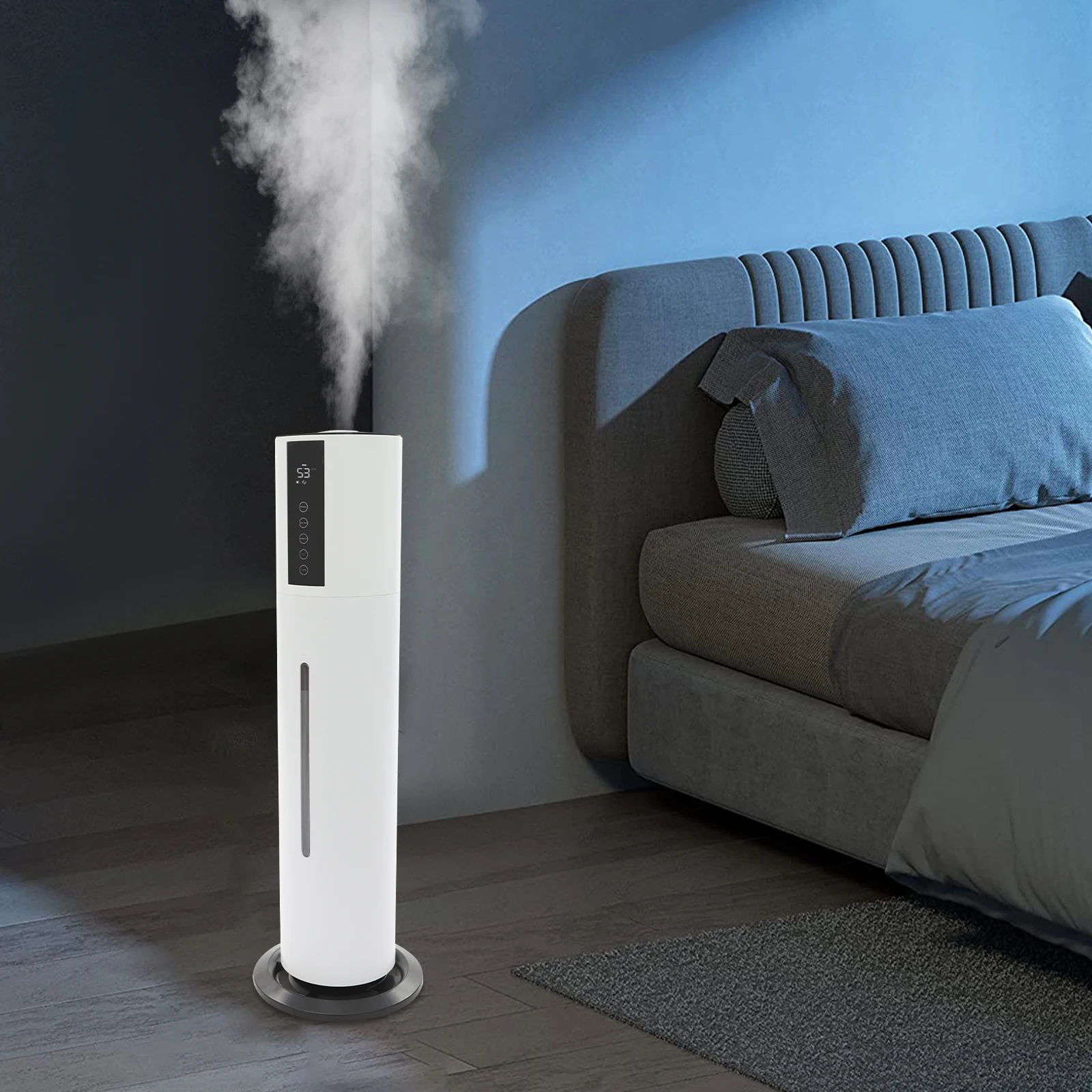 Smart Sterilization Humidifier Quiet Air Humidifier 8L Mist Humidifier for Home Bedroom 300ml/h 12H Timable w/Remote Control