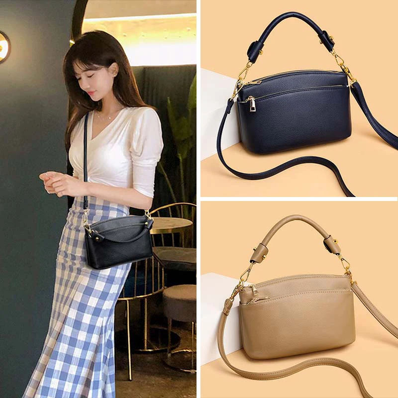 Luxury Designer Crossbody Bag for Women 2023 Brand 3 Layers Handbag Purse Female Genuine High Quality Leather Shoulder Totes Sac