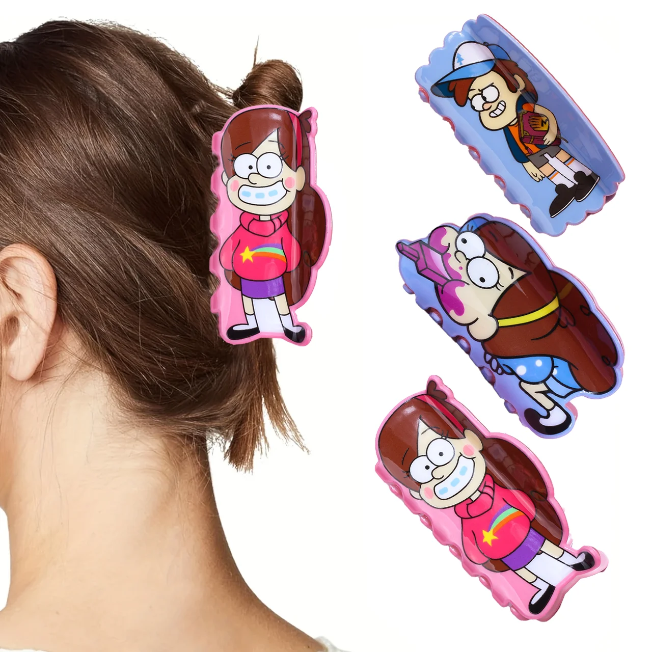

1PC/3PCS Disney Gravity Falls-themed hair claws, various acrylic hair claws, hair accessories, and cute cartoon hairpins