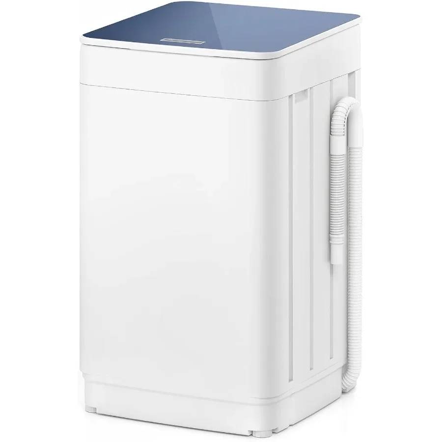 Portable Washing Machine, Capacity Fully Automatic Washer with Drain Pump, 7 Programs, 4 Water Levels, Portable Washer Dryer Co