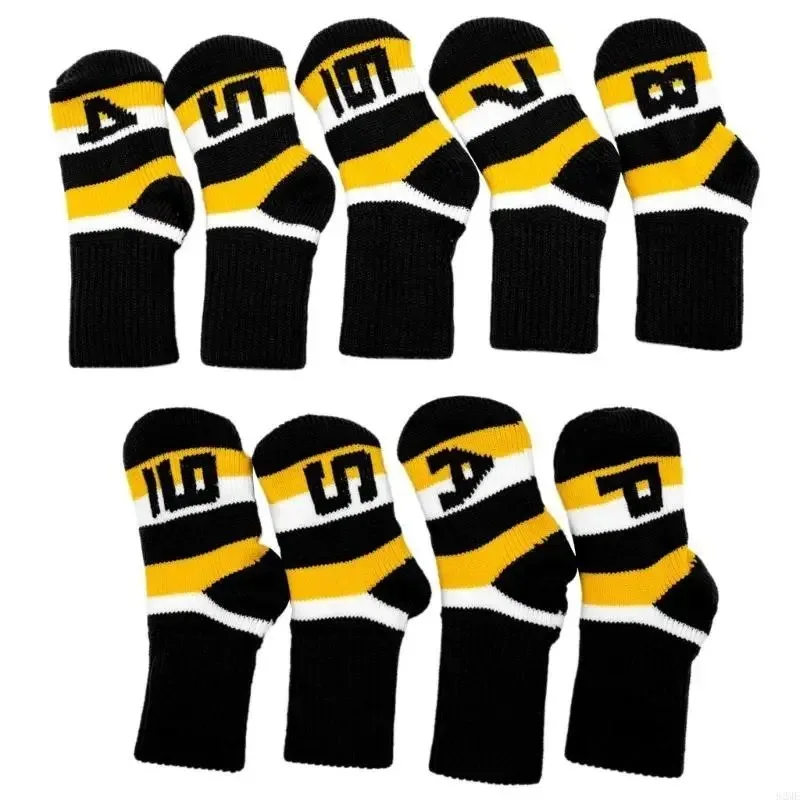 9 قطع أغطية رأس نادي الجولف العصرية والمتينة مع أرقام، ناعمة ومقاومة للخدش، مناسبة لجميع أنواع نوادي الجولف تقريبًا