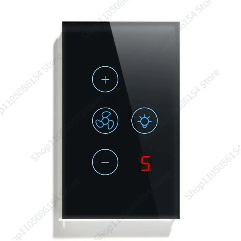 graffiti-zigbee-five-speed-fan-light-switch-thyristor-speed-regulation-touch-app-remote-control-wireless-remote-control