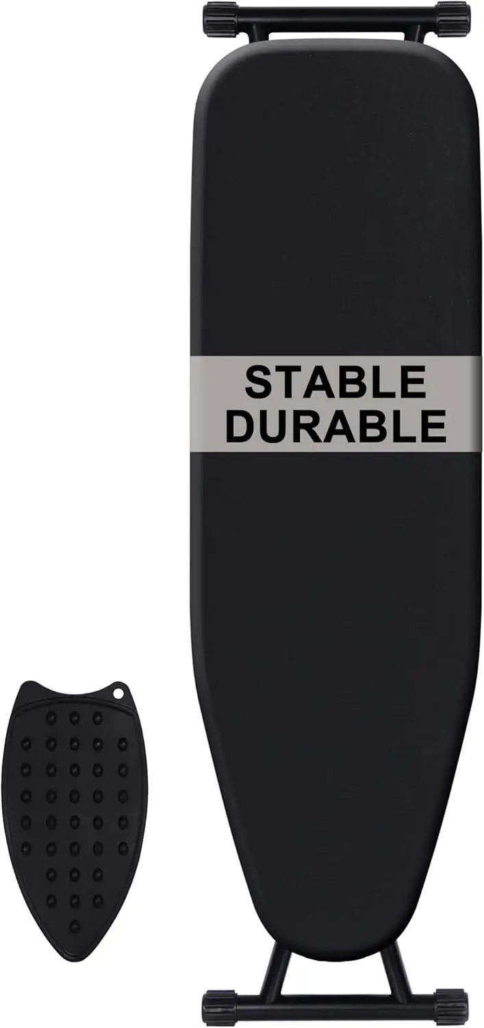 

Foldable Adjustable Height Ironing Board with Heat-Resistant Cover - Lightweight Durable for Home