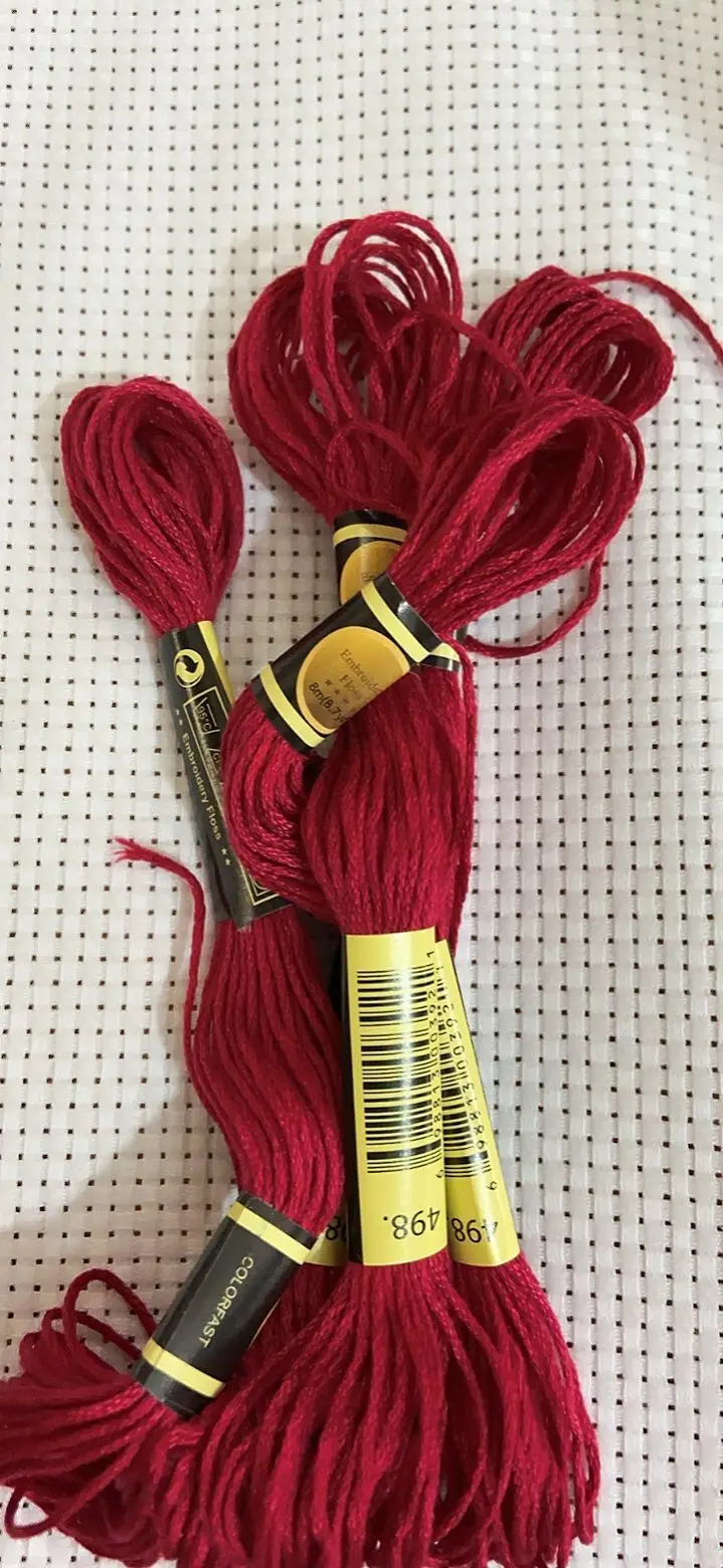 yZ[zNXXeb`hembroiderytXZbg,SҌ,DIYNtg,uXbgNtg,8m,C{[,JԂȂ,dmcR[h498, 10,