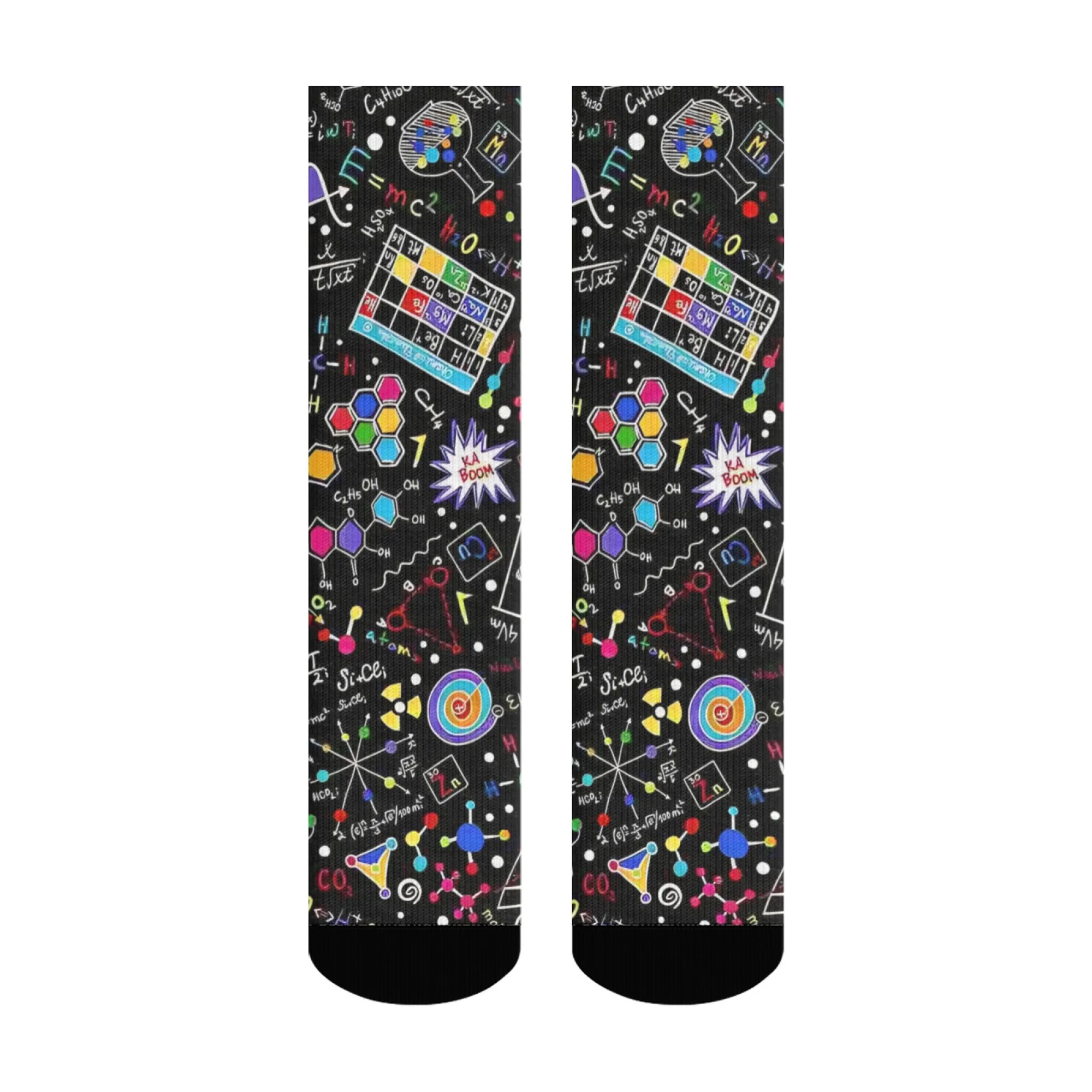 Chaussettes de Style Harajuku heureux, Science incroyable, chaussettes d'hiver unisexes, randonnée, élément chimique imprimé, chaussettes folles de Style de rue, cadeaux