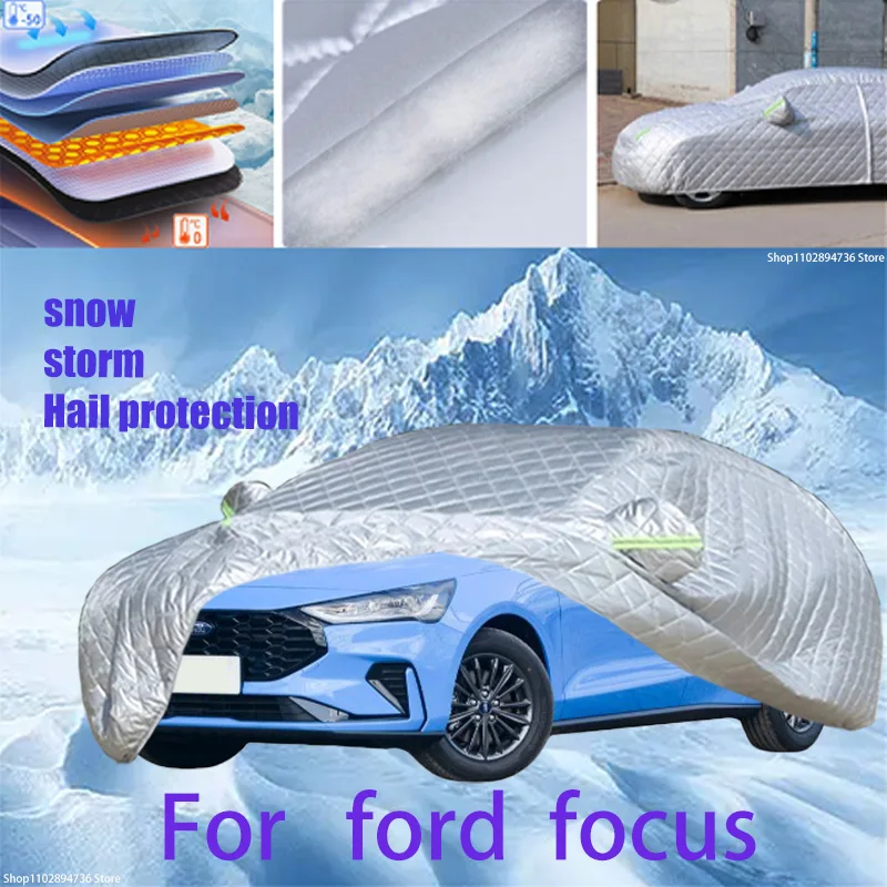 

For ford focus Outdoor Cotton Thickened Awning For Car Anti Hail Protection Snow Covers Sunshade Waterproof Dustproof