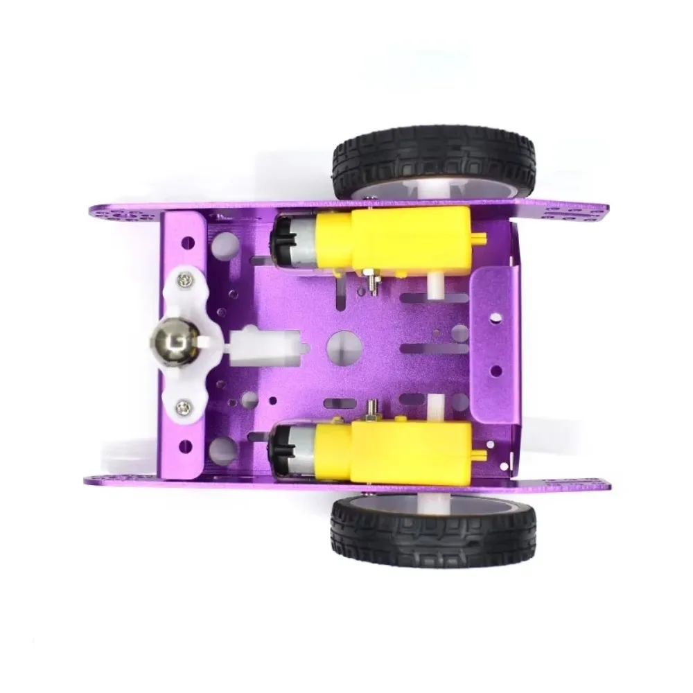

2WD aluminio 2WD coche juguetes educativos nueva aleación chasis coche Robot inteligente chasis coche Robot inteligente Kit D
