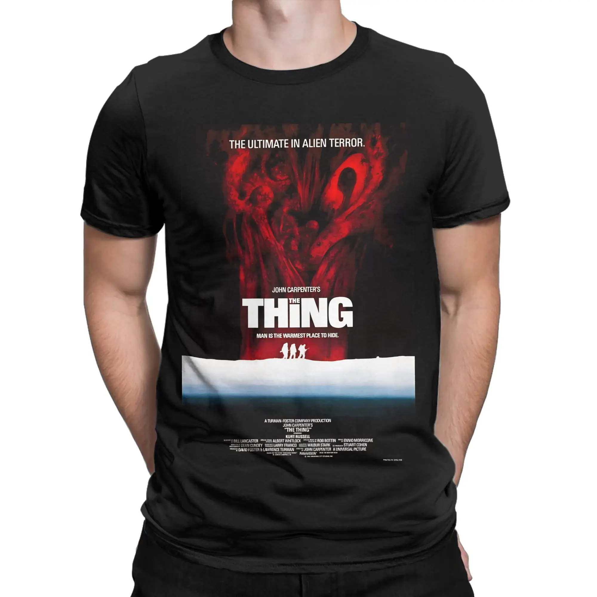 The Thing red Funny Graphic 100% Cotton T-Shirt the thing Tees Tops For Men