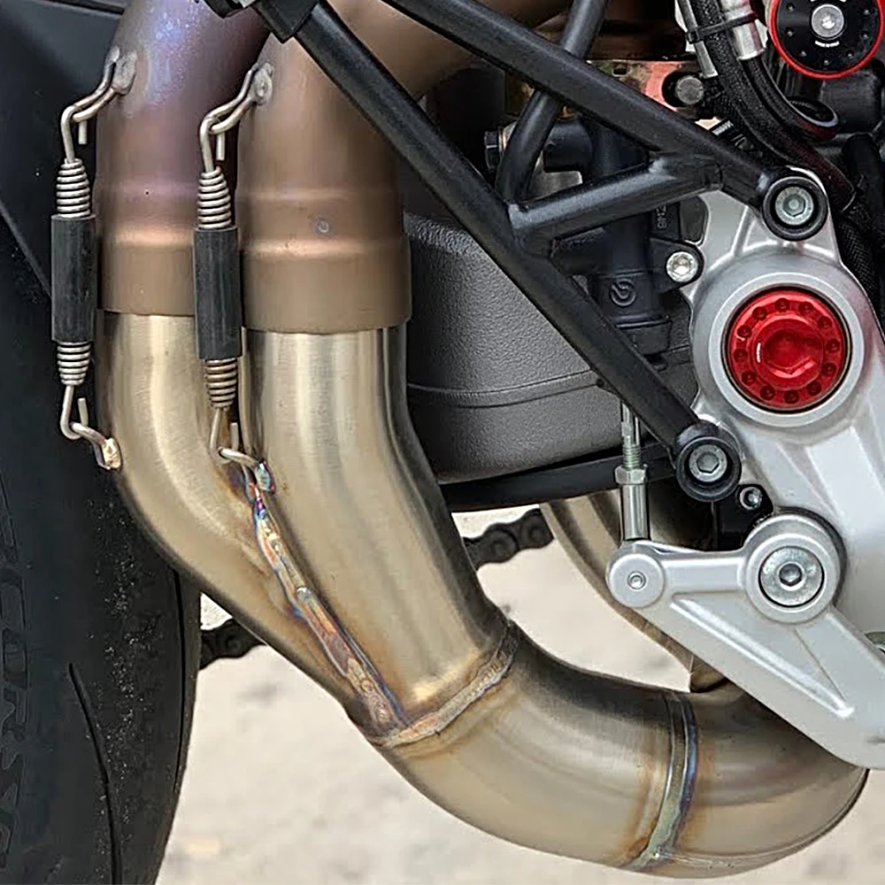 2021 950 Motorcycle For Ducati Hypermotard 950 / SP 2019 to 2021 Escape Motorcycle Exhaust Muffler Link Pipe Slip-on