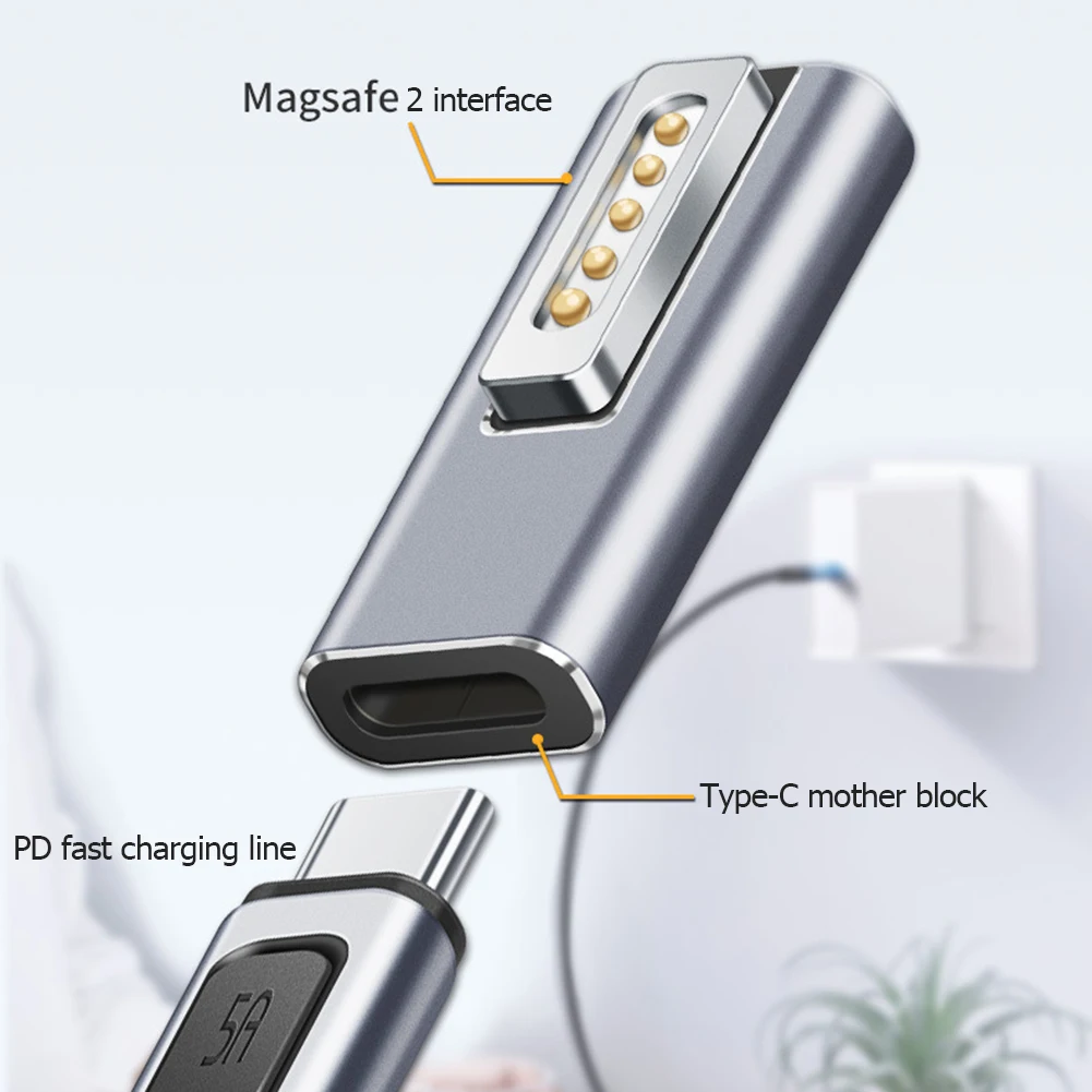 tipo c Magnético Usb pd Adaptador para Apple Magsafe Magsafe Macbook Pro Usb c Fêmea Carregamento Rápido Ímã Plug Conversor